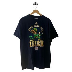 Adidas Notre Dame Fighting‎ Irish T-Shirt NCAA Football Graphic Tee Size Large
